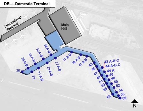 New-Delhi-IndiraGandhi-Airport-DEL-Domestic-Terminal-map