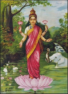 Raja_Ravi_Varma,_Goddess_Lakshmi_(Oleograph_print)